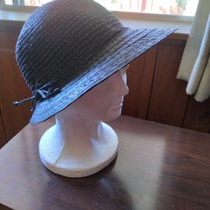Vintage Black Sun Bonnet | Size OS